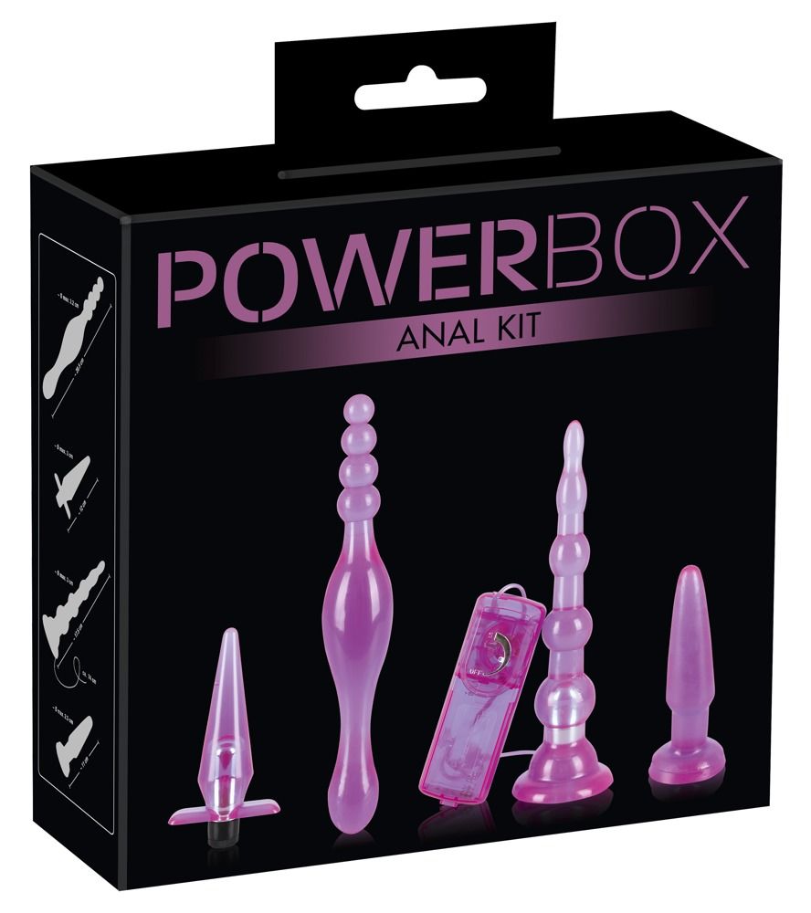 Набор фиолетовых анальных стимуляторов PowerBox